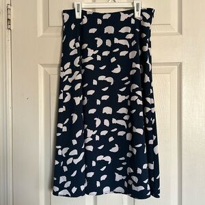New York & company blue and white skirt